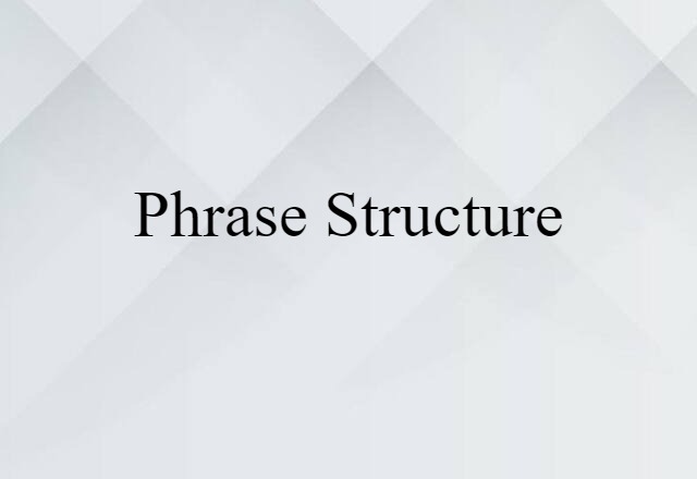 phrase structure