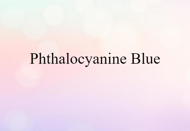 phthalocyanine blue