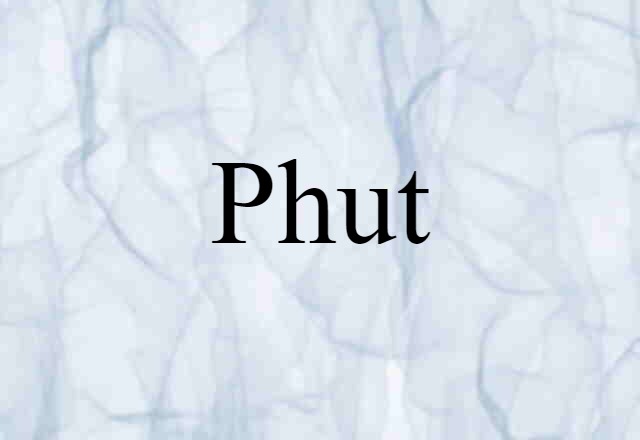 Phut (noun) Definition, Meaning & Examples