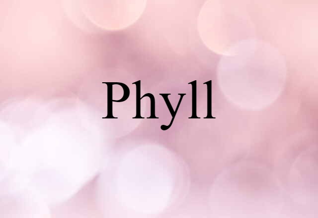 Phyll (noun) Definition, Meaning & Examples