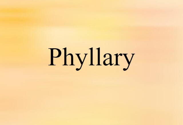 Phyllary (noun) Definition, Meaning & Examples