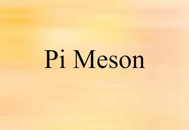 Pi Meson (noun) Definition, Meaning & Examples