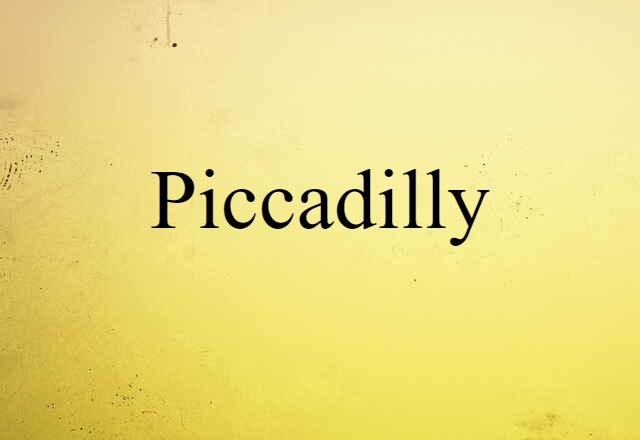 Piccadilly (noun) Definition, Meaning & Examples