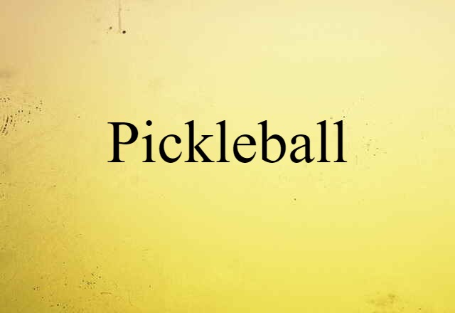 Pickleball (noun) Definition, Meaning & Examples