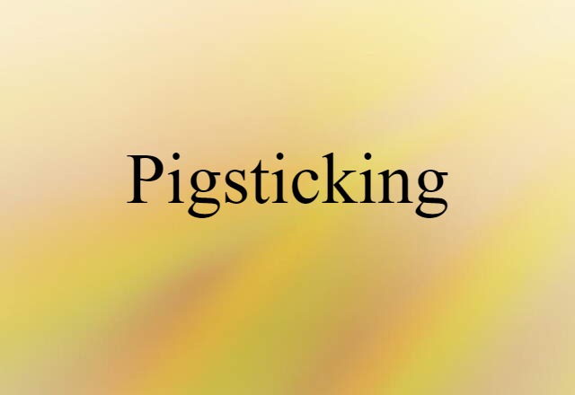 pigsticking