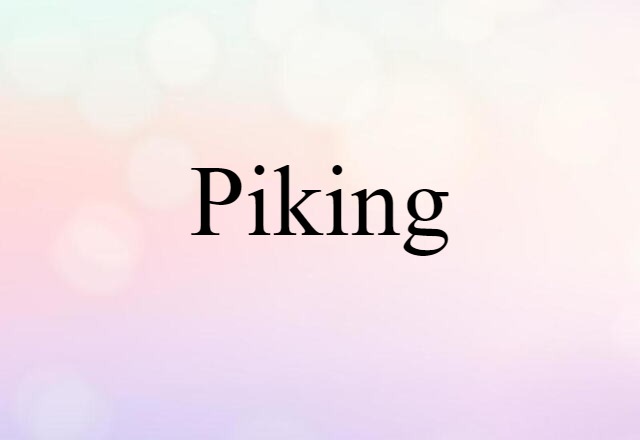 Piking (noun) Definition, Meaning & Examples