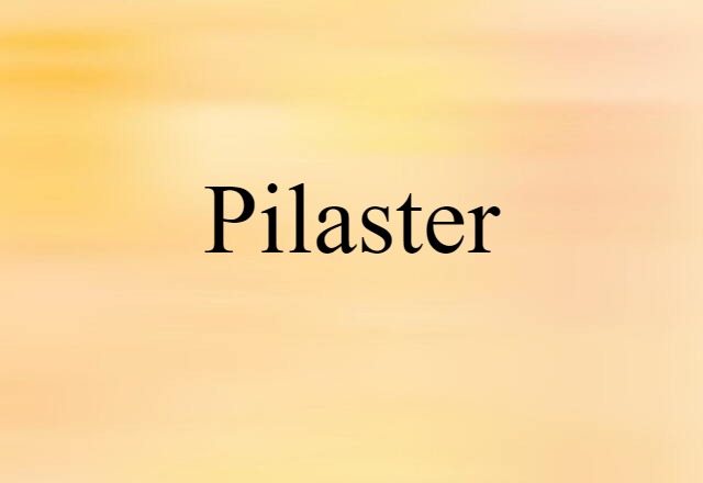 Pilaster (noun) Definition, Meaning & Examples