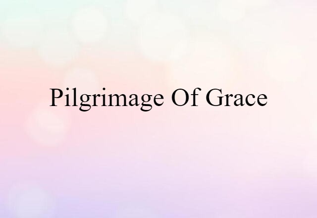 Pilgrimage Of Grace (noun) Definition, Meaning & Examples