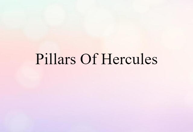 Pillars of Hercules