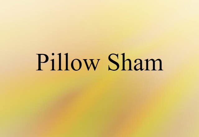 Pillow Sham (noun) Definition, Meaning & Examples