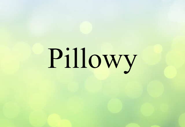 Pillowy (noun) Definition, Meaning & Examples