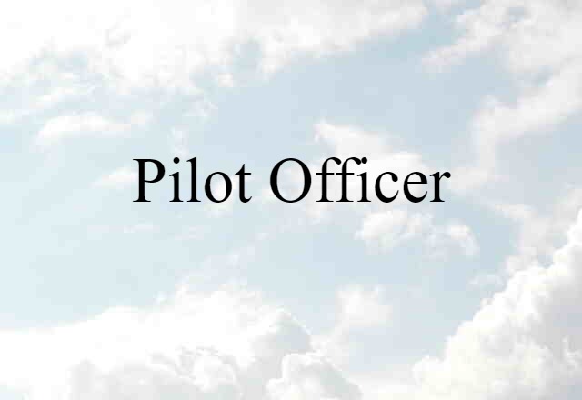 pilot officer