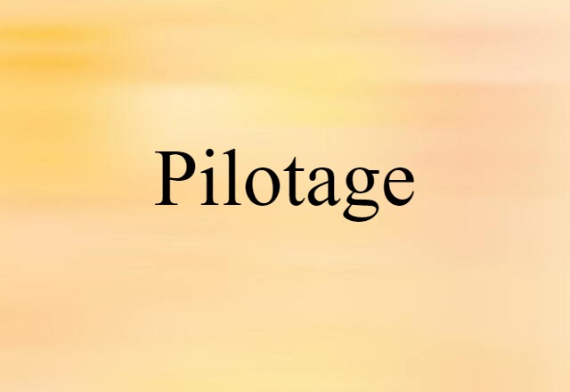 pilotage