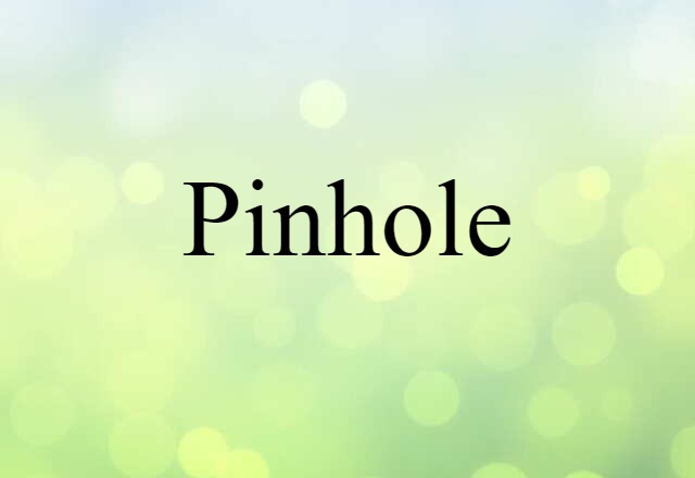 Pinhole (noun) Definition, Meaning & Examples