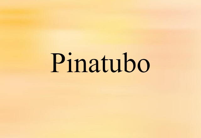 Pinatubo (noun) Definition, Meaning & Examples