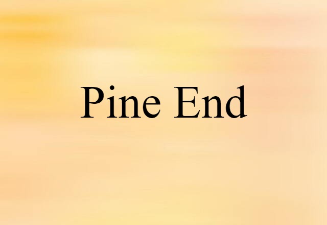 Pine End (noun) Definition, Meaning & Examples