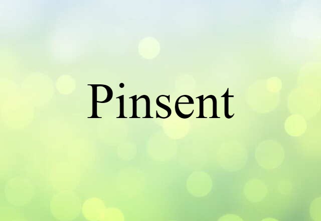 Pinsent (noun) Definition, Meaning & Examples