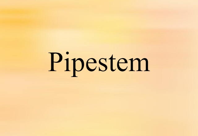 Pipestem (noun) Definition, Meaning & Examples