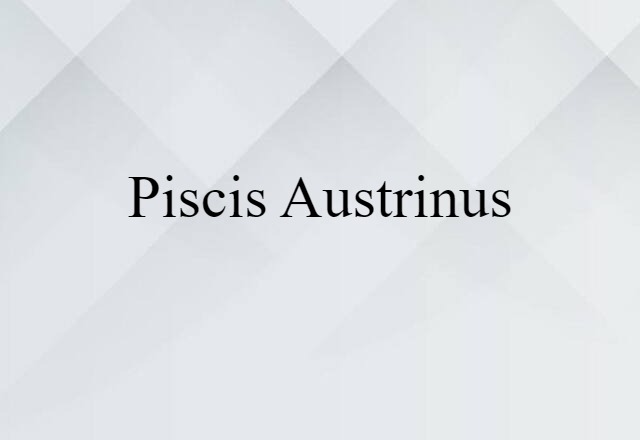 Piscis Austrinus