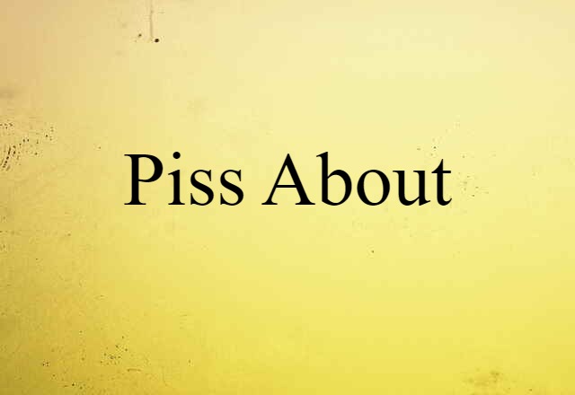 Piss About (noun) Definition, Meaning & Examples