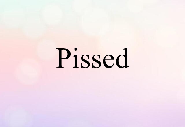 Pissed (noun) Definition, Meaning & Examples