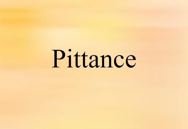 pittance