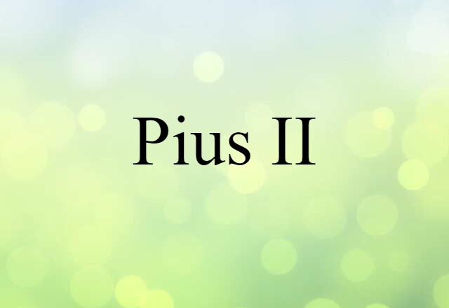 Pius II (noun) Definition, Meaning & Examples