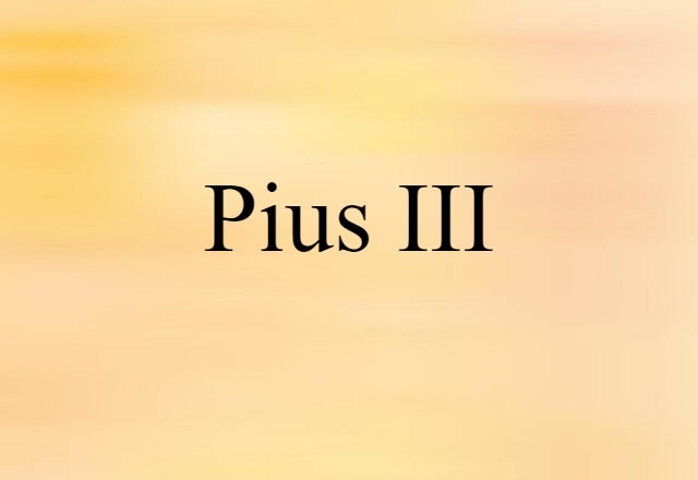 Pius III