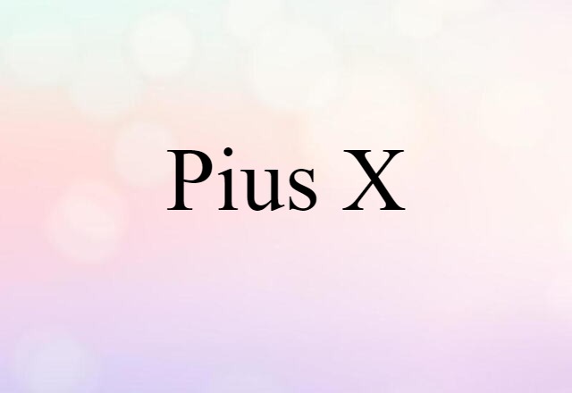 Pius X