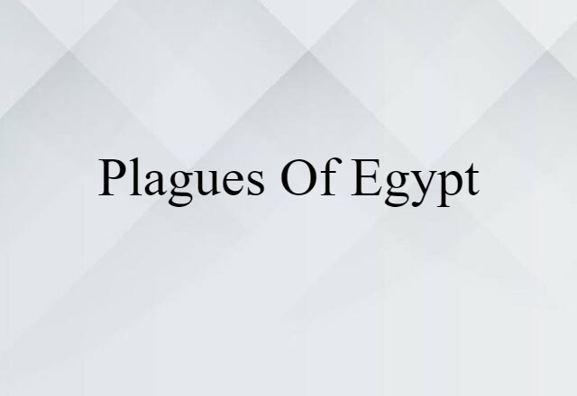 plagues of Egypt