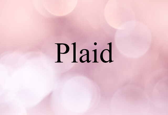 Plaid (noun) Definition, Meaning & Examples