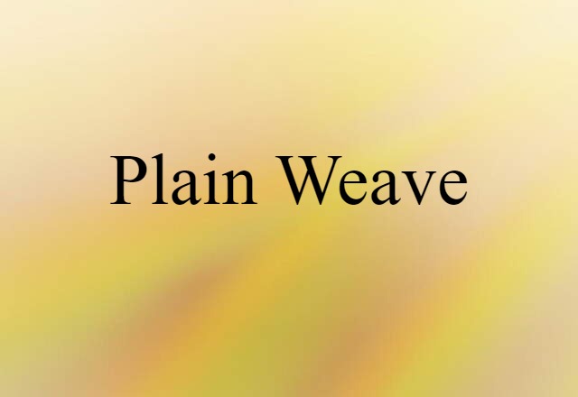 plain weave