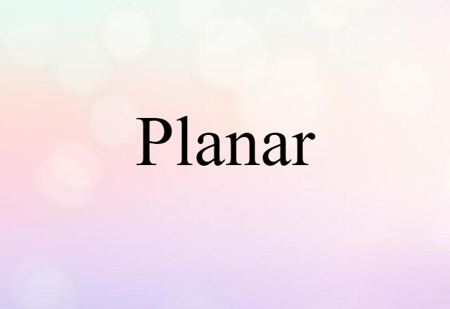 Planar (noun) Definition, Meaning & Examples