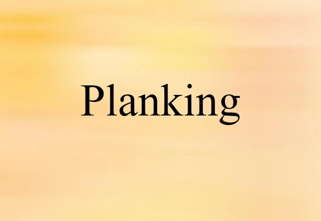 Planking (noun) Definition, Meaning & Examples