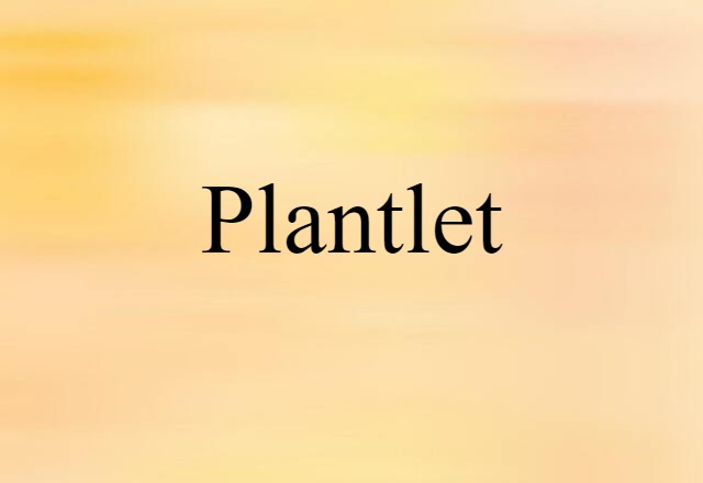 Plantlet (noun) Definition, Meaning & Examples