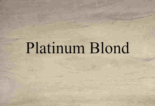 platinum-blond