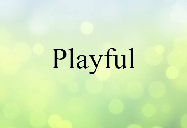 Playful (noun) Definition, Meaning & Examples