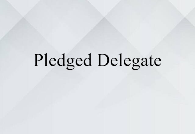 pledged delegate