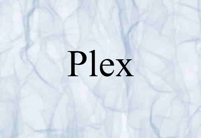 Plex (noun) Definition, Meaning & Examples