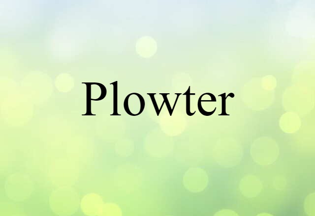 Plowter (noun) Definition, Meaning & Examples