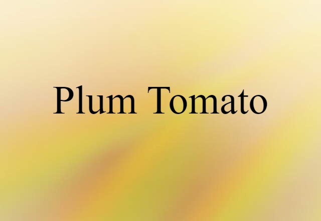 Plum Tomato (noun) Definition, Meaning & Examples