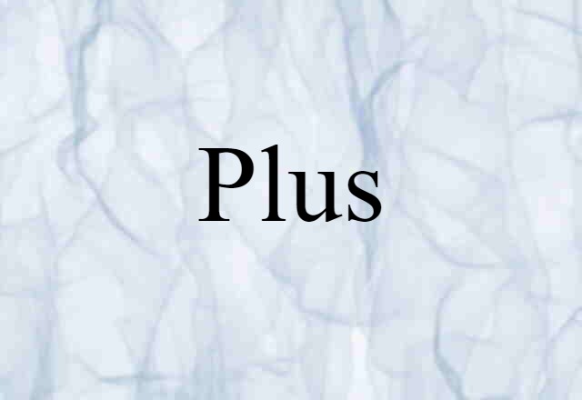 Plus (noun) Definition, Meaning & Examples