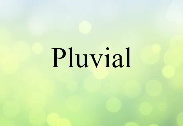 Pluvial (noun) Definition, Meaning & Examples