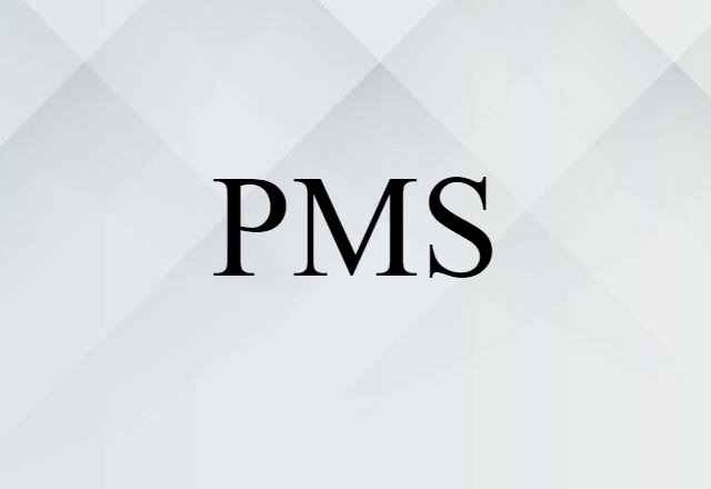 PMS (noun) Definition, Meaning & Examples