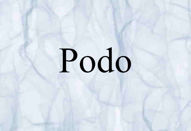 Podo (noun) Definition, Meaning & Examples