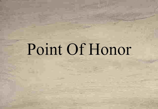 point of honor