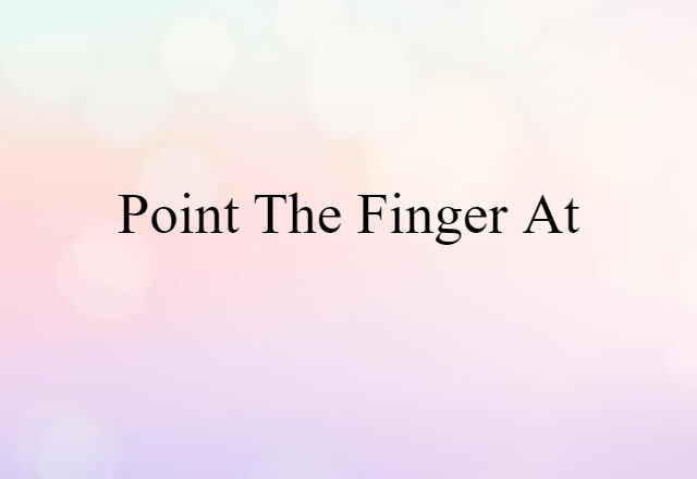 point the finger at