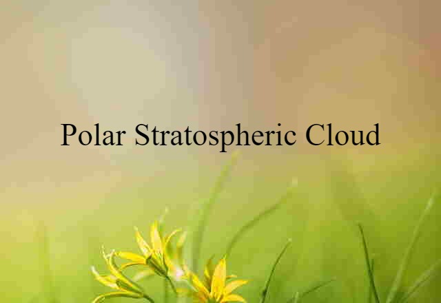 polar stratospheric cloud