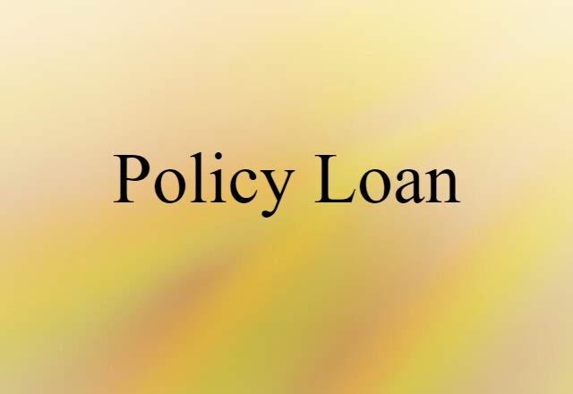 policy loan