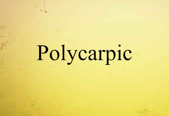 Polycarpic (noun) Definition, Meaning & Examples